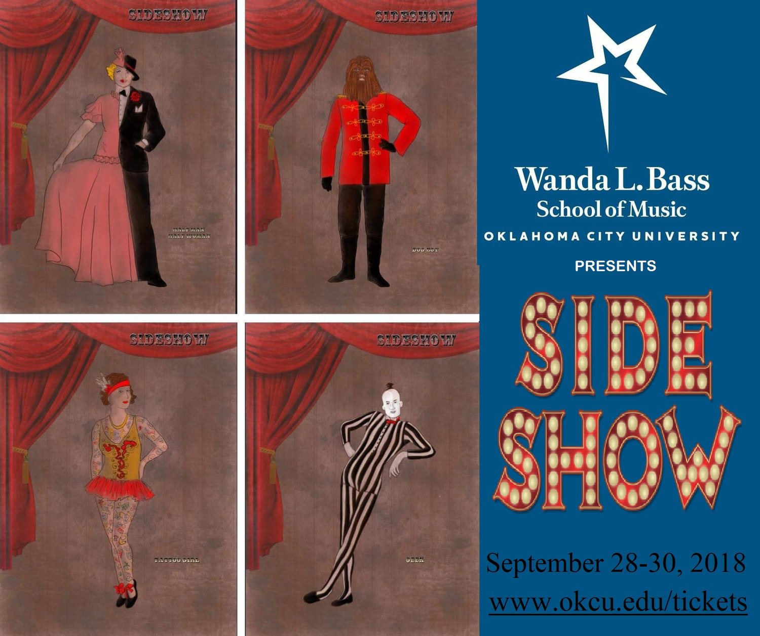SIDE SHOW original costumes designed by Professor Rachel Barnett.