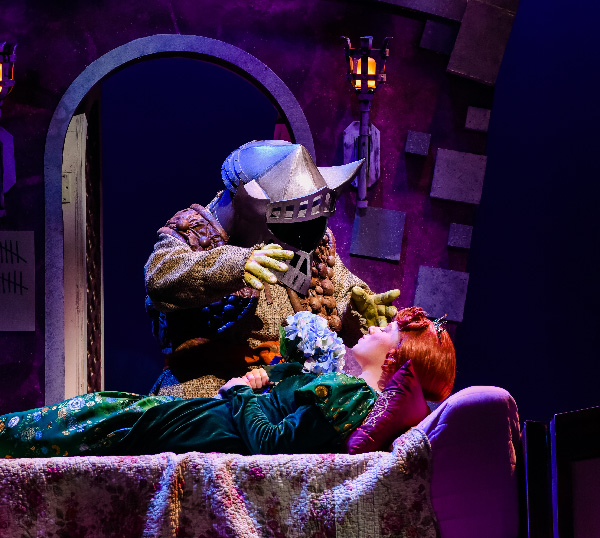 Forrest Stringfellow (Shrek) and Shayna Gilberg (Princess Fiona). Photo Credit: Tony Firriolo
