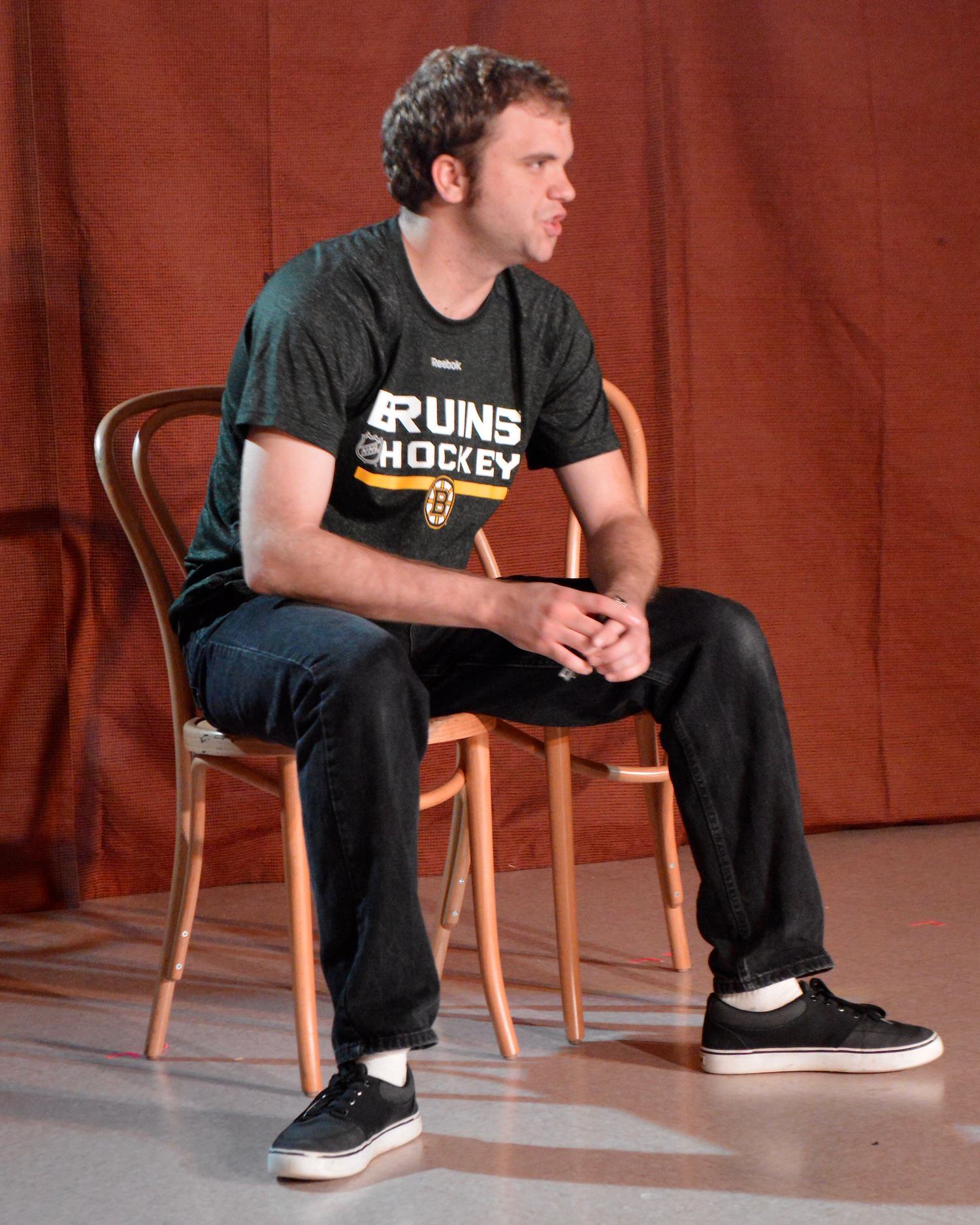 Derek Smith as Hamlet, in rehearsal.
