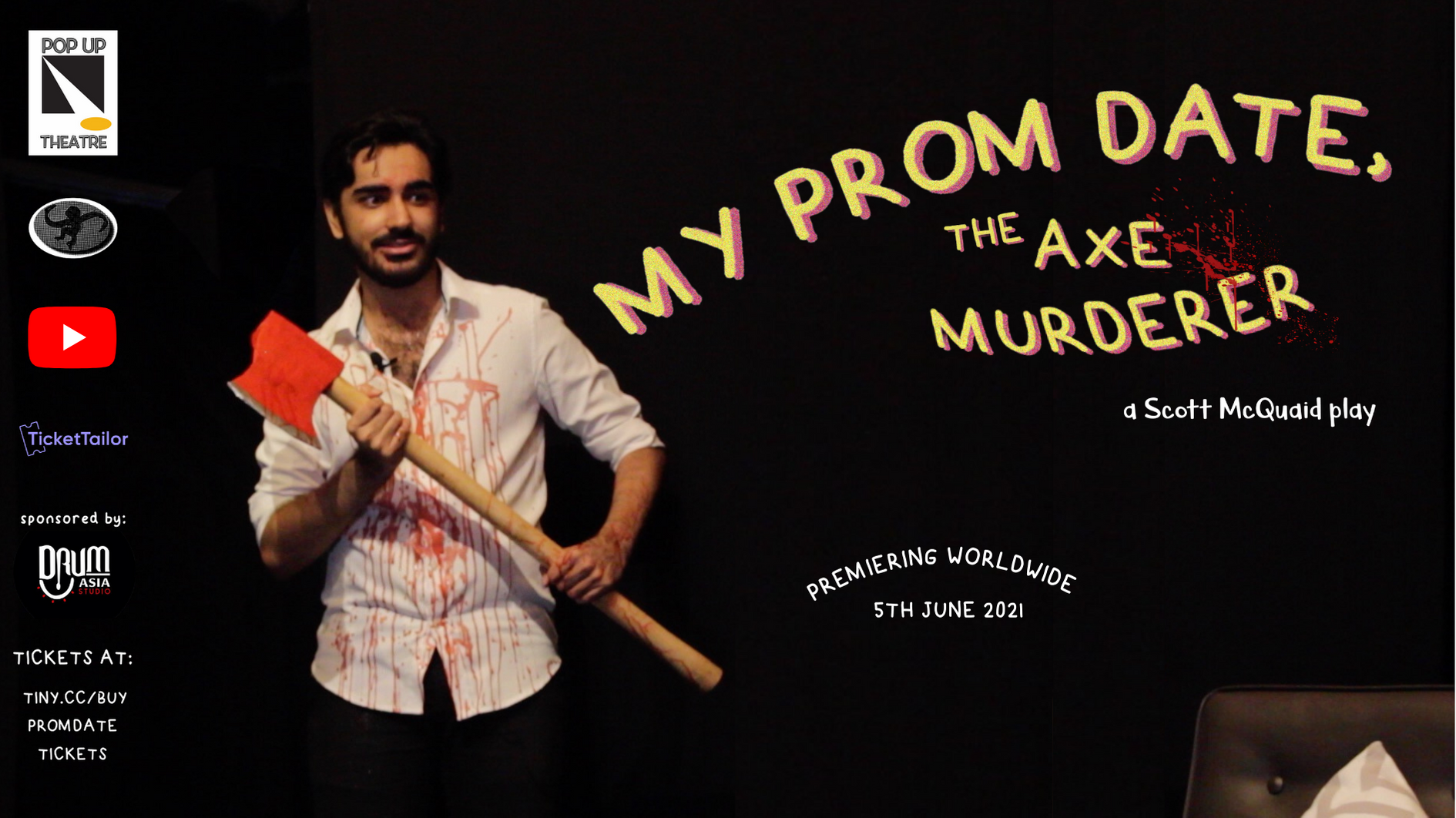 Sajjan as 'Seth', in 'My Prom Date, The Axe Murderer'.