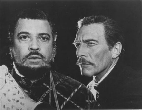 Legendary Bard Performers: late, great Tony Award Winner James Earl Jones as Othello and late, great Tony Award Winner Christopher Plummer as Iago in the 1982 Broadway revival of Othello. 