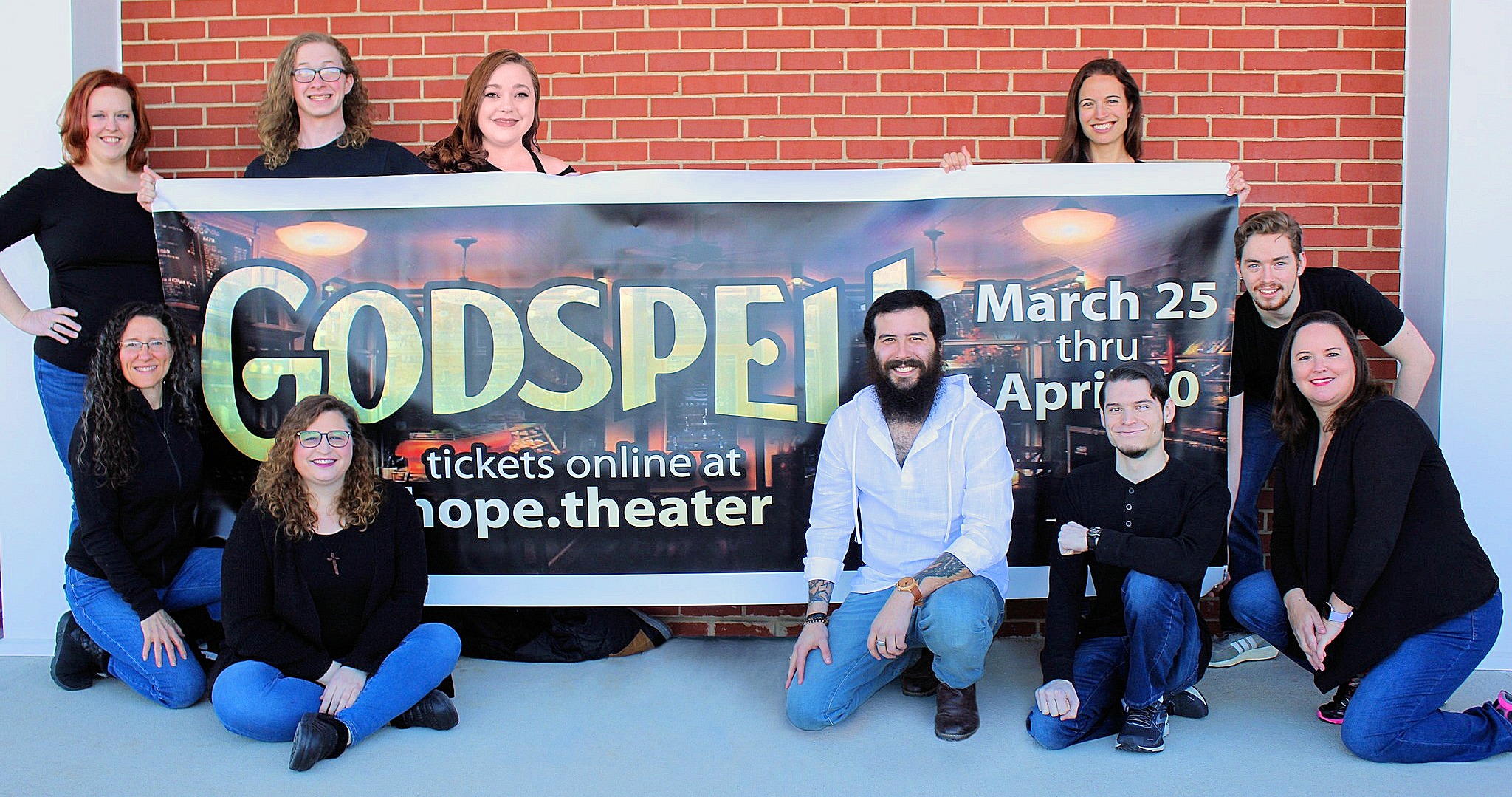 The cast of Hope Theater's production of Godspell!