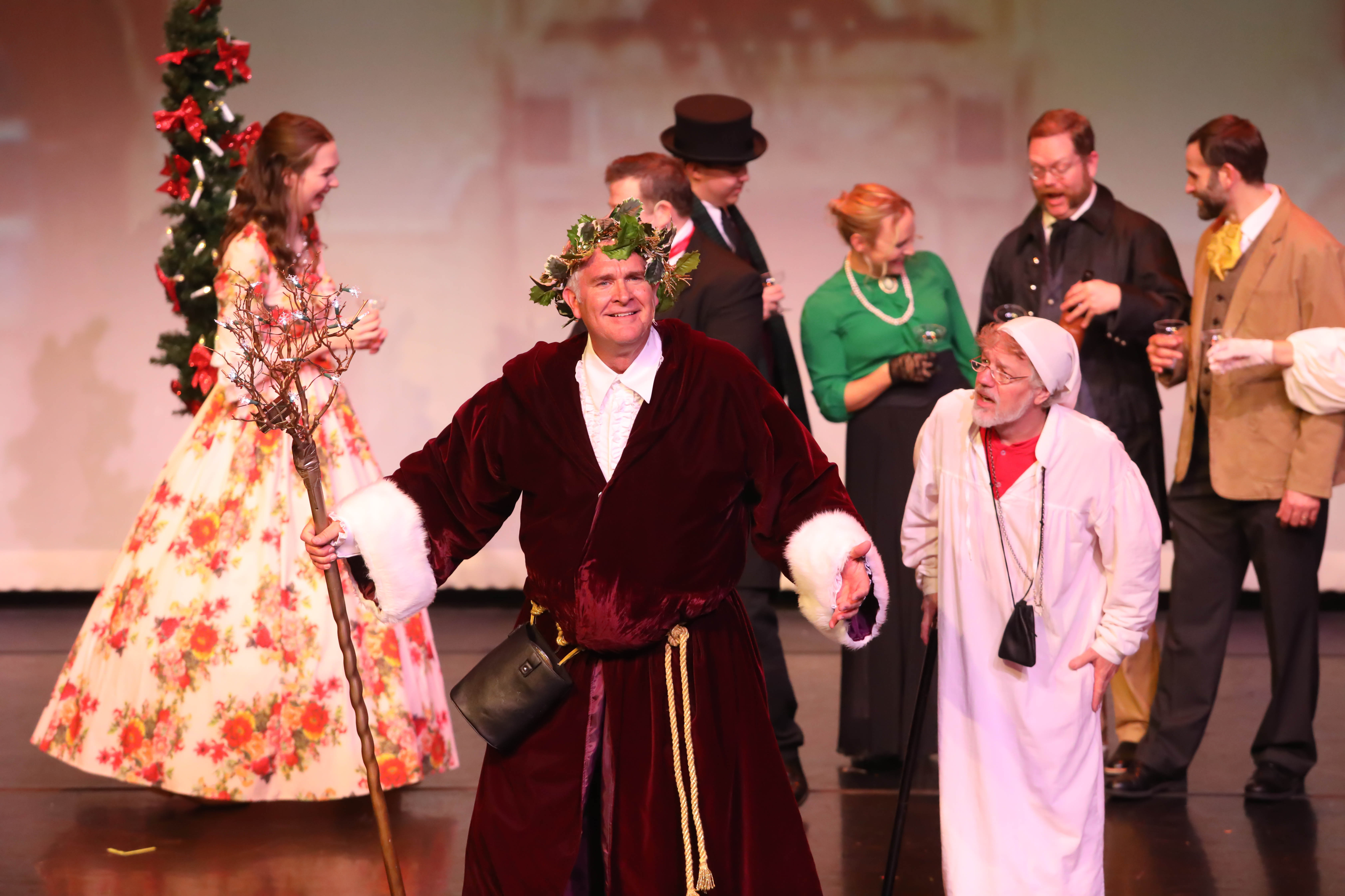 Ghost of Christmas Present and Scrooge