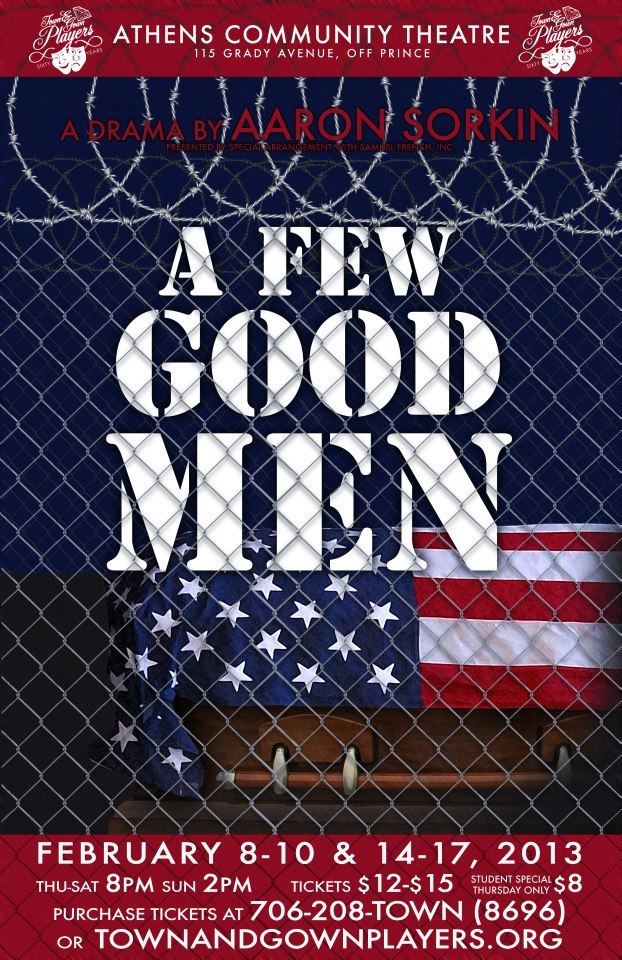 Town and Gown Players' promotional poster for A Few Good Men 1