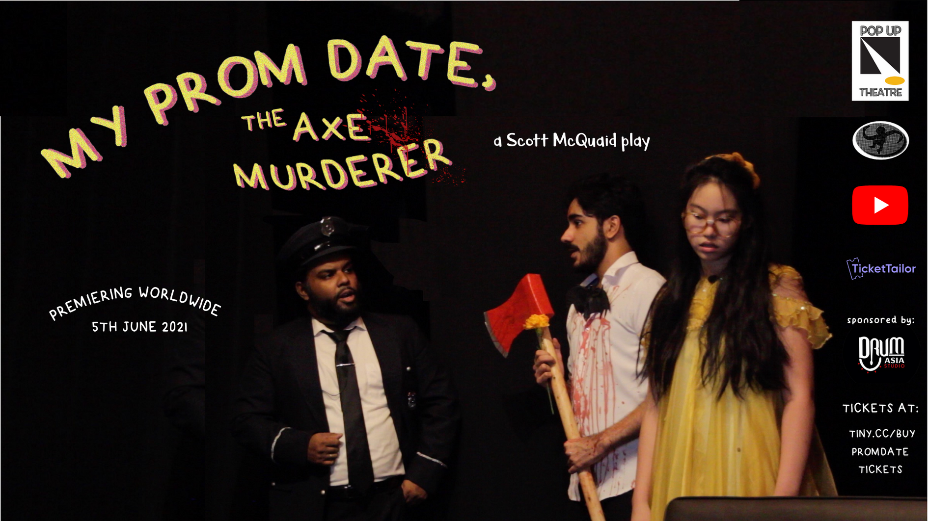 Luqman Suhaib as the 'Policeman', in 'My Prom Date, The Axe Murderer'.