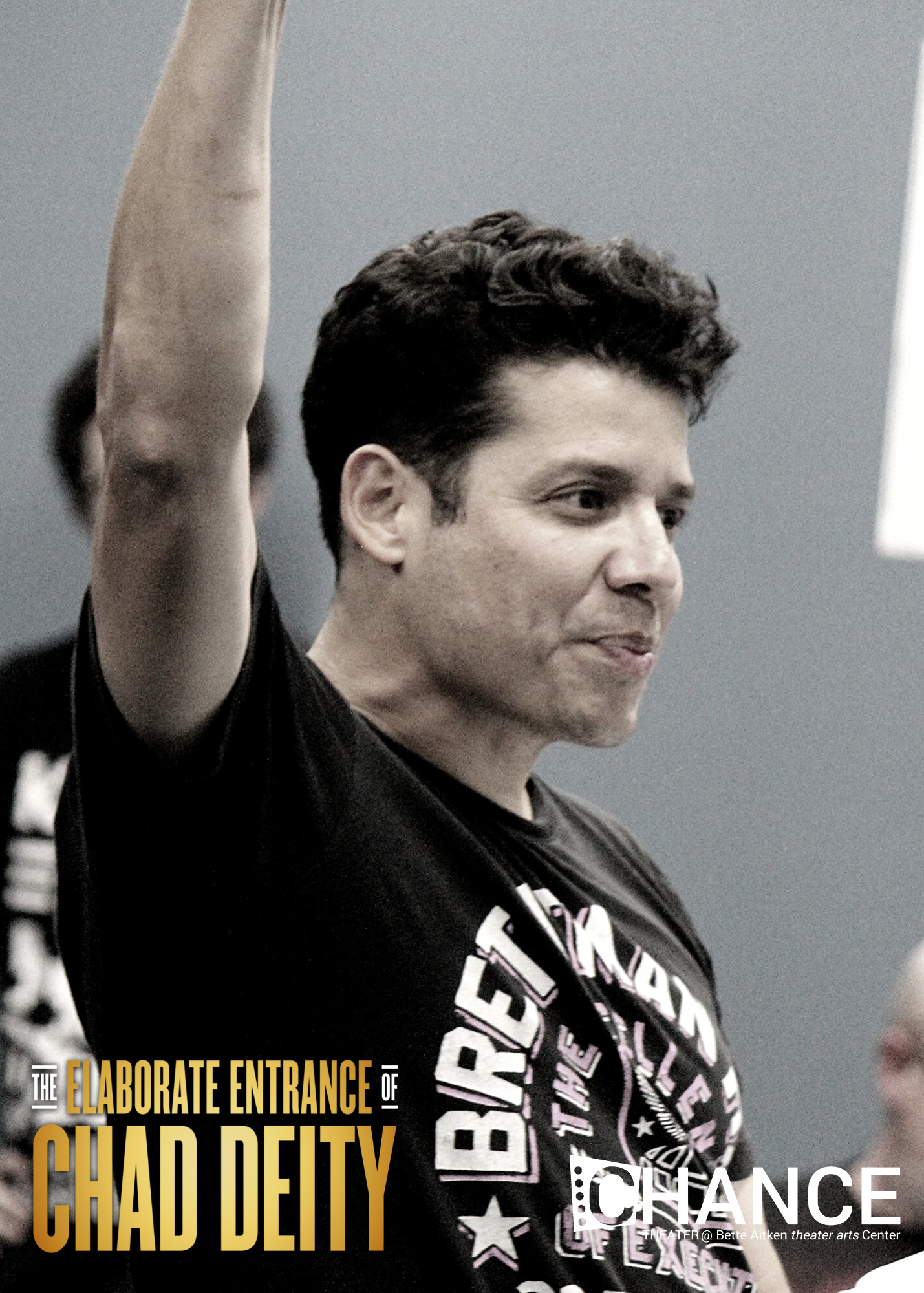 Rudy Solis III as Macedonio Guerra in rehearsals for the OC premier of Kristoffer Diaz's Pulitzer Prize Finalist play, 