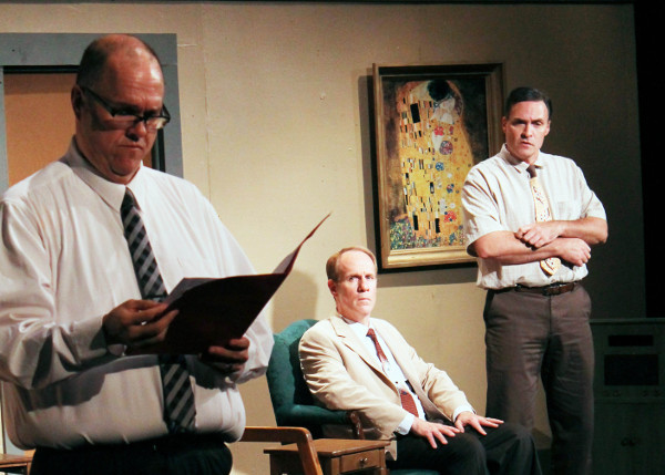 Secretary William Russell (Don Leonard) and Sen. Joseph Cantwell (Doug Ford) vie for the presidency in THE BEST MAN at OCTA Nov 7-23. 3