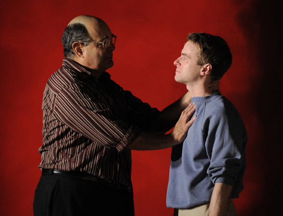 Edward Gero as Mark Rothko and Patrick Andrews as Ken in the 2011 Goodman Theatre production of Red. Directed by Robert Falls. Photo by Liz Lauren. 1