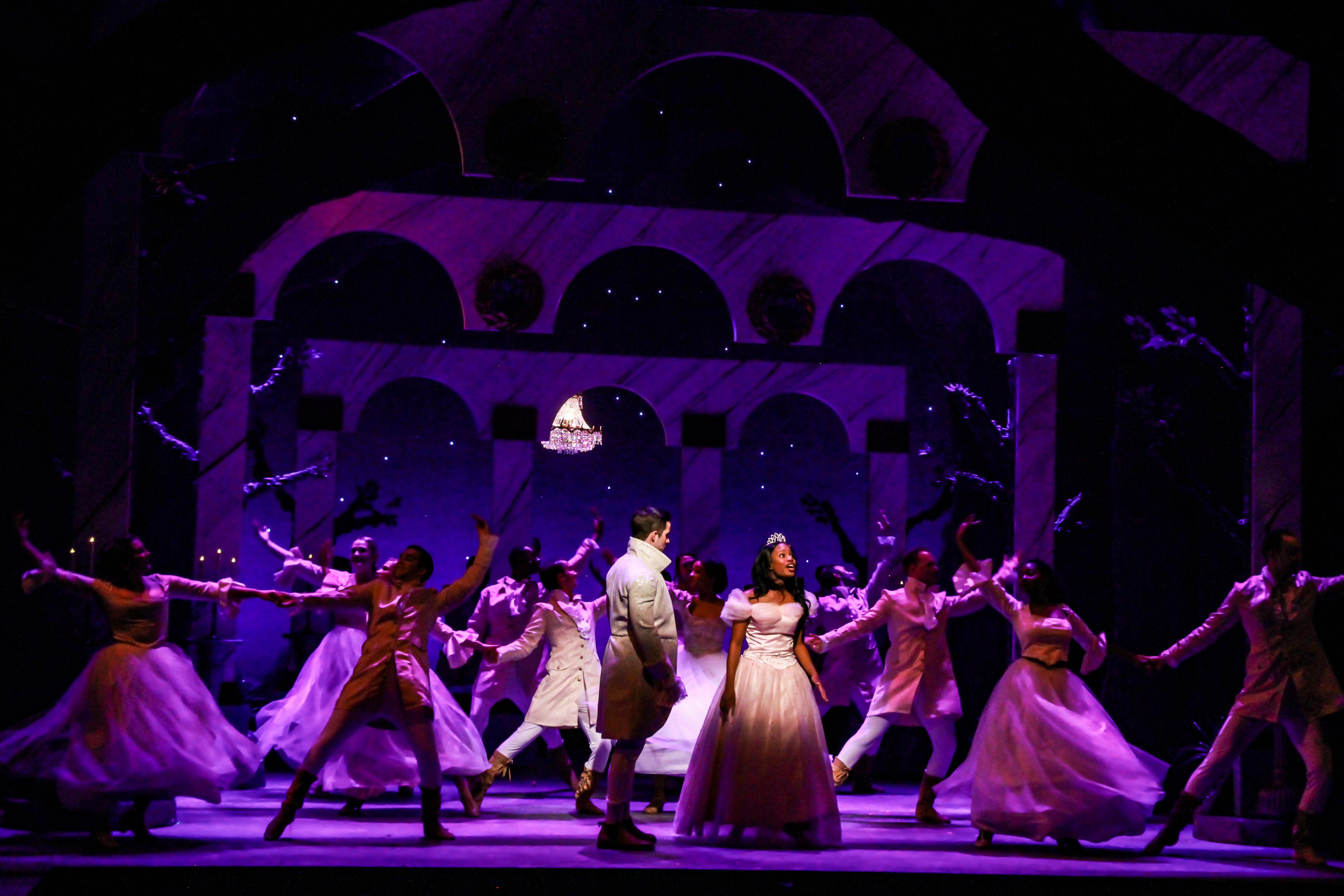 Rodgers + Hammerstein’s Cinderella, starring Jameelah Leaundra as Cinderella and Nathan Haltiwanger as Prince Topher. 