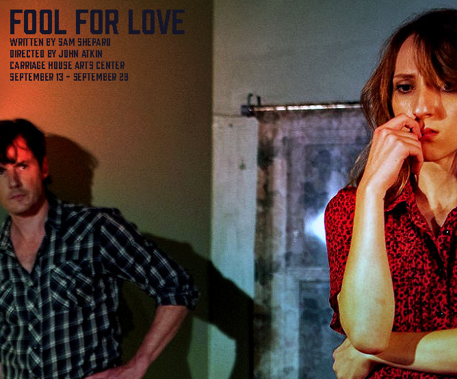 In a seedy motel on the edge of the Mojave Desert, transient lovers May (Nikki Serafini) and Eddie (Chris Luongo) spin around the room in a relentless struggle for power and truth.    Photo: Seth Barkan Photography