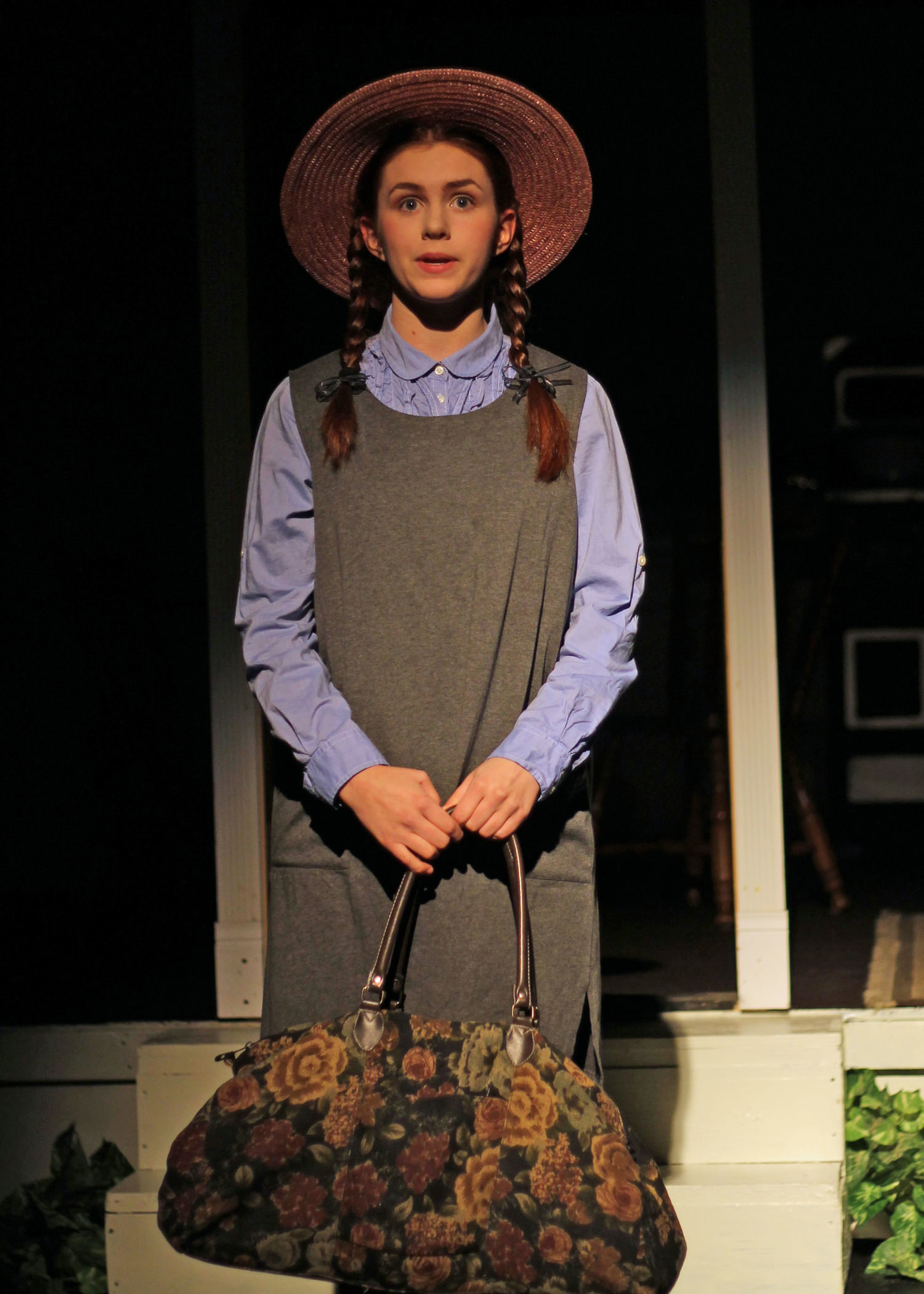 Tessa Luechtefeld as Anne Shirley. Photo by Shelly Stewart Banks
