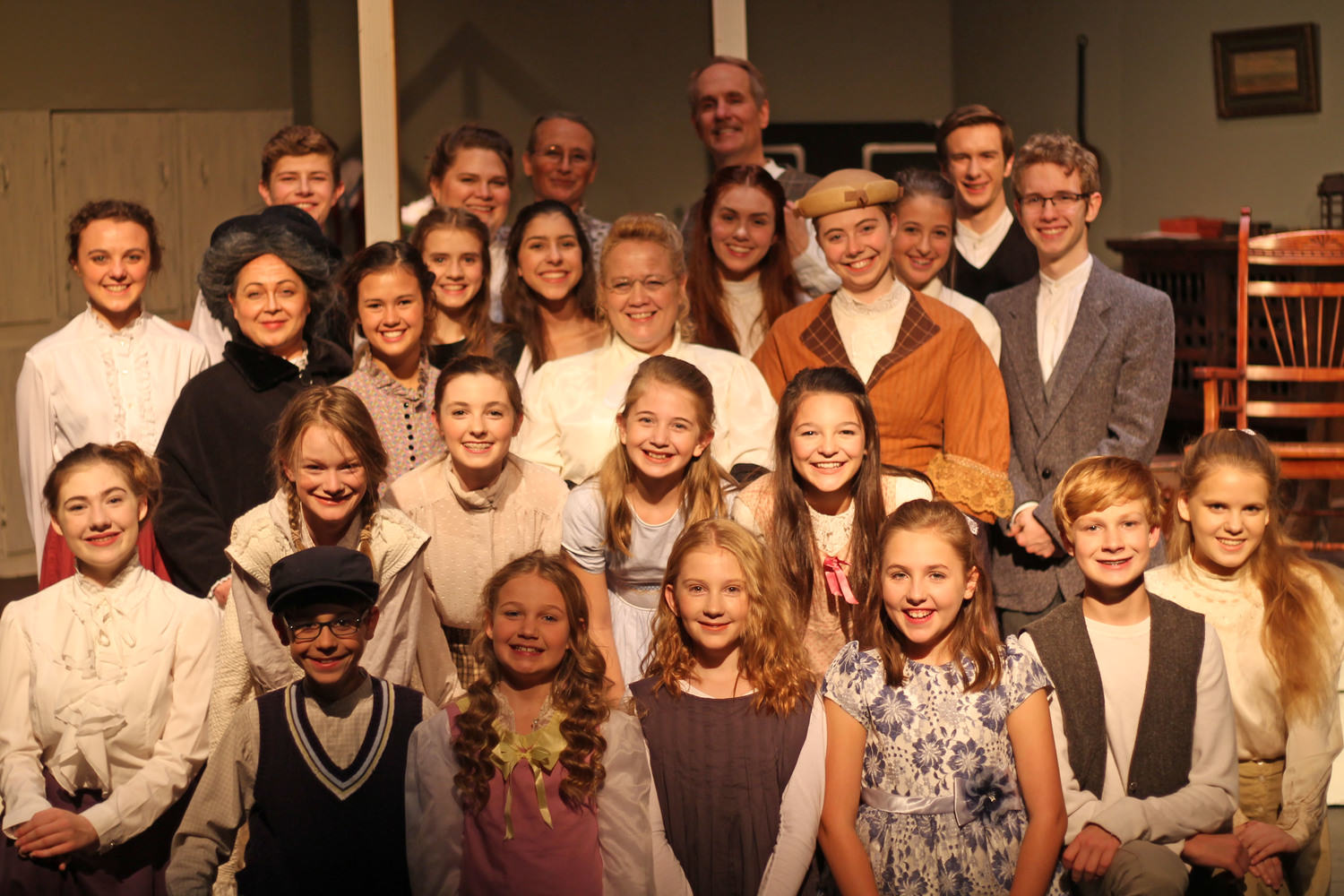 Cast of ANNE OF GREEN GABLES at OCTA. Photo by Shelly Stewart Banks.
