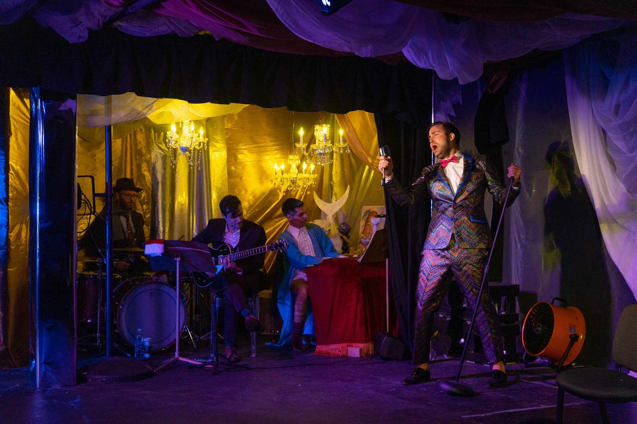 Justin Locklear as Bippy Bobby and the Boo Band in "The Bippy Bobby Boo Show" by the Danielle Georgiou Dance Group. From 2019. Photo by Zane Pena.