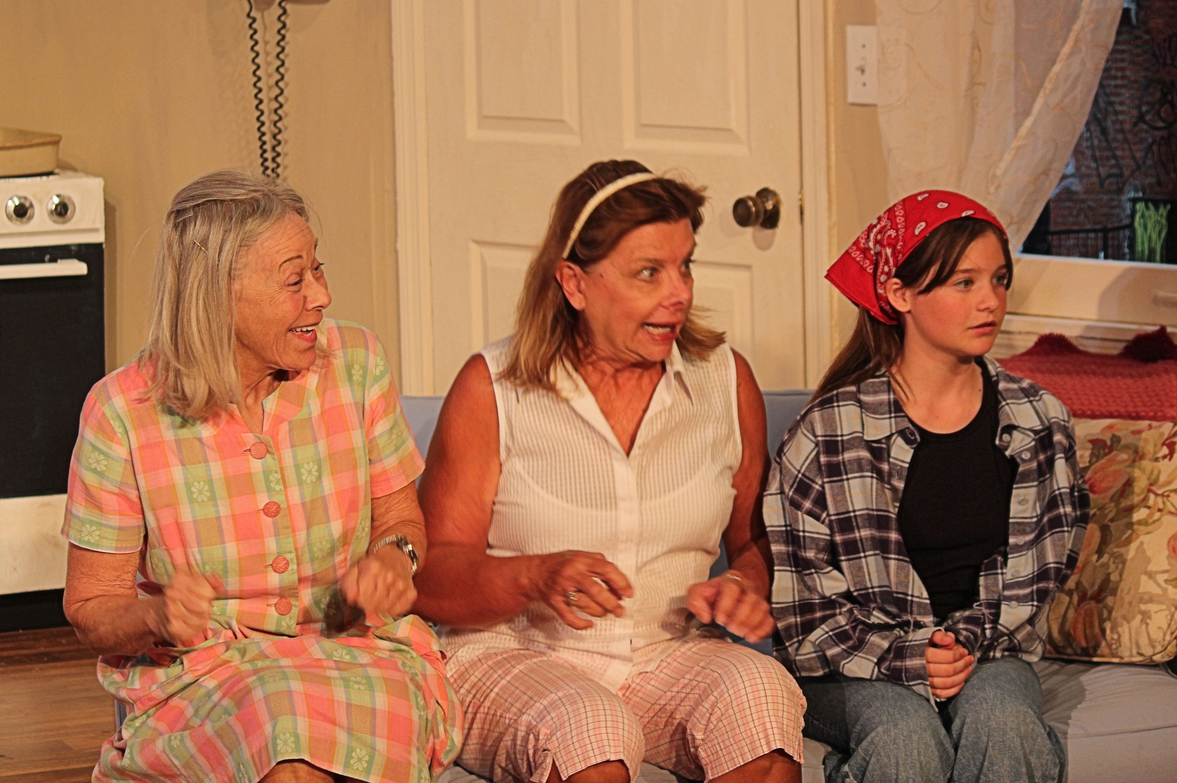 Hollywood Arms is a dramatic comedy based on the life of Carol Burnett written by Burnett and her daughter Carrie Hamilton Left to right Nanny (Leslie Sanderson) Dixie (Cindy Sepich) and Alice (Vizcaya Phillips) photo credit Tom Hall