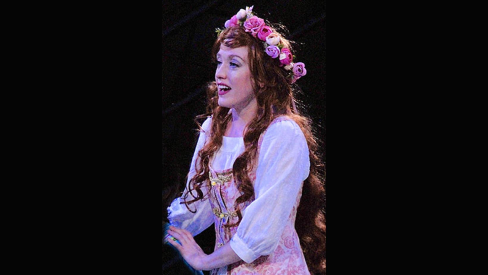 Ella Raymont, who will play Belle, is pictured above as Catherine in a recent STONC production of Pippin. 