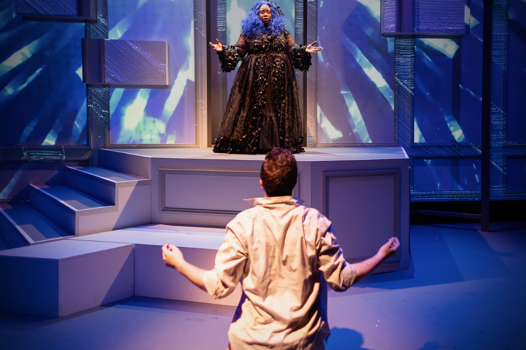 Shermona Mitchell as Diana of Detroit and Tyler Rogers as Gus. Photo credit: Brett Love Shermona Mitchell as Diana of Detroit and Tyler Rogers as Gus. Photo credit: Brett Love