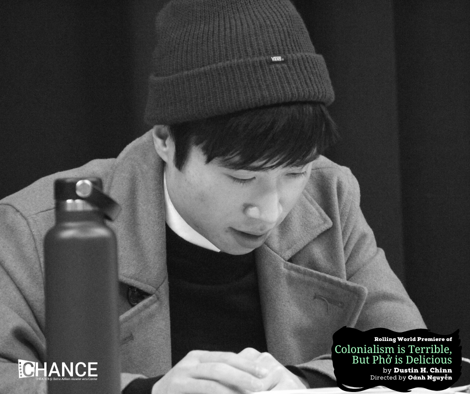 Dustin Vuong Nguyen at the first read-thru for the rolling world premiere of 