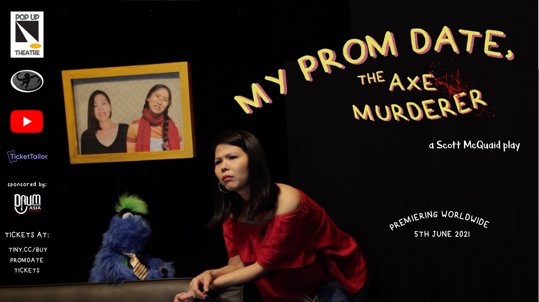 Edgar, & Tan Soo Tze as 'Cherie', in 'My Prom Date, The Axe Murderer'.