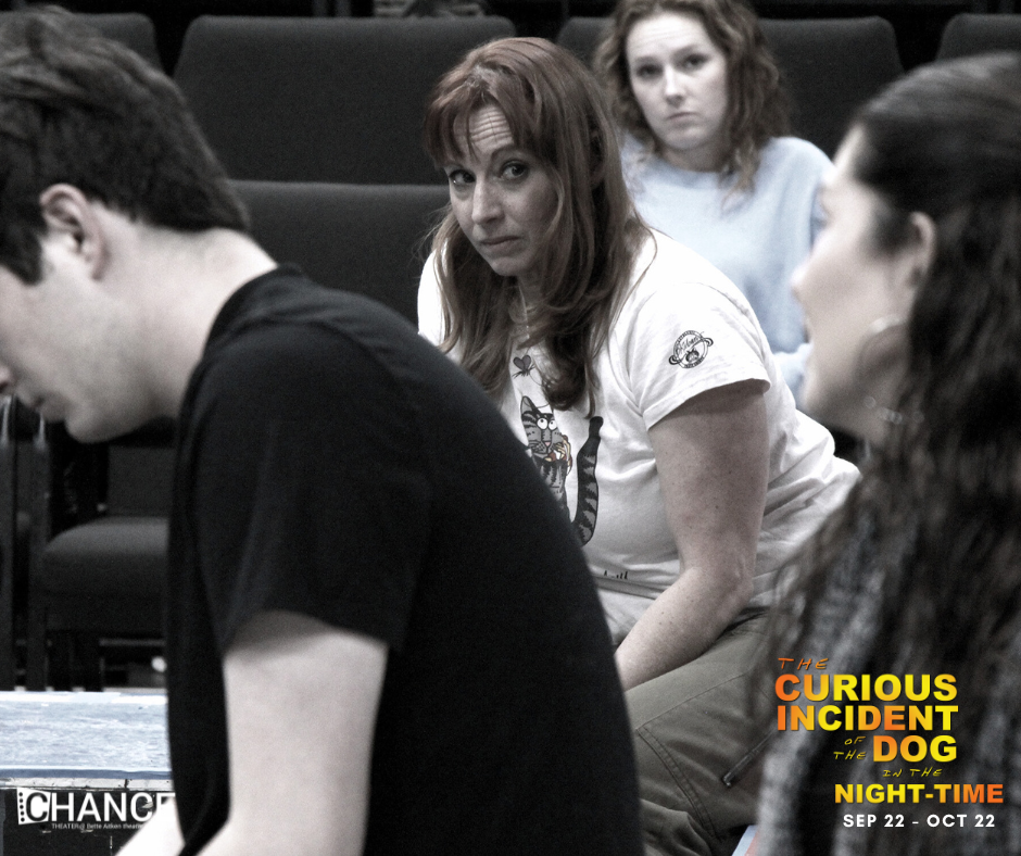 Behind the scenes at the Designer Run for The Curious Incident of the Dog in the Night-Time at Chance Theater. 