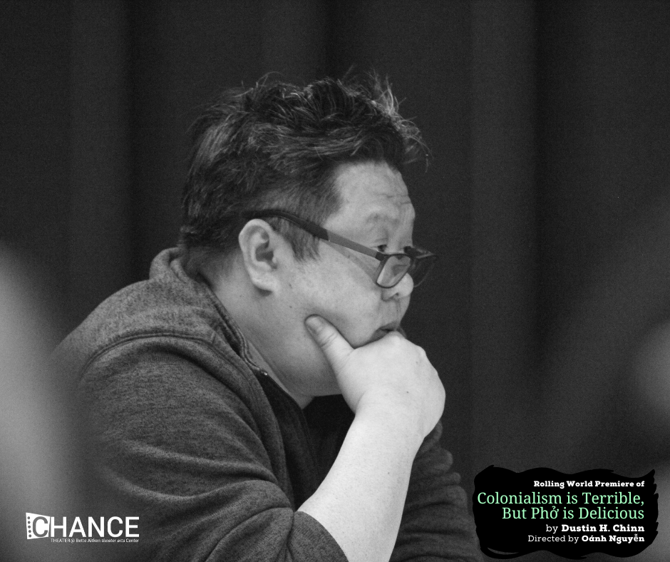 Director Oánh Nguyễn at the first read-thru for the rolling world premiere of 