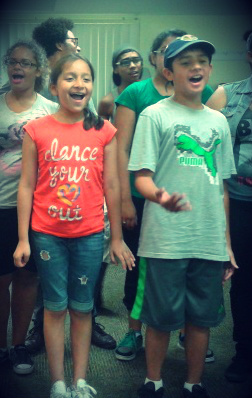 Our cast in rehearsal.