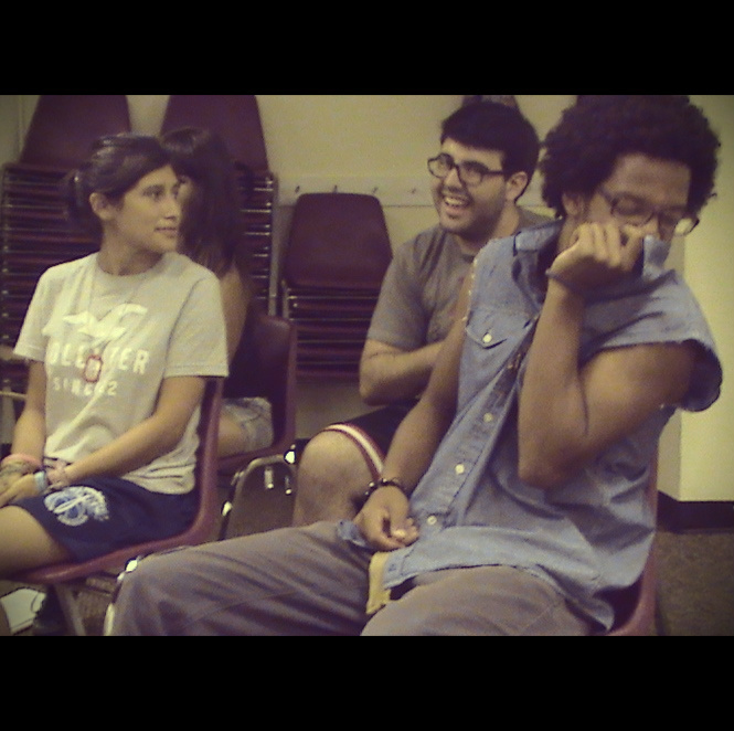 Our cast in rehearsal.