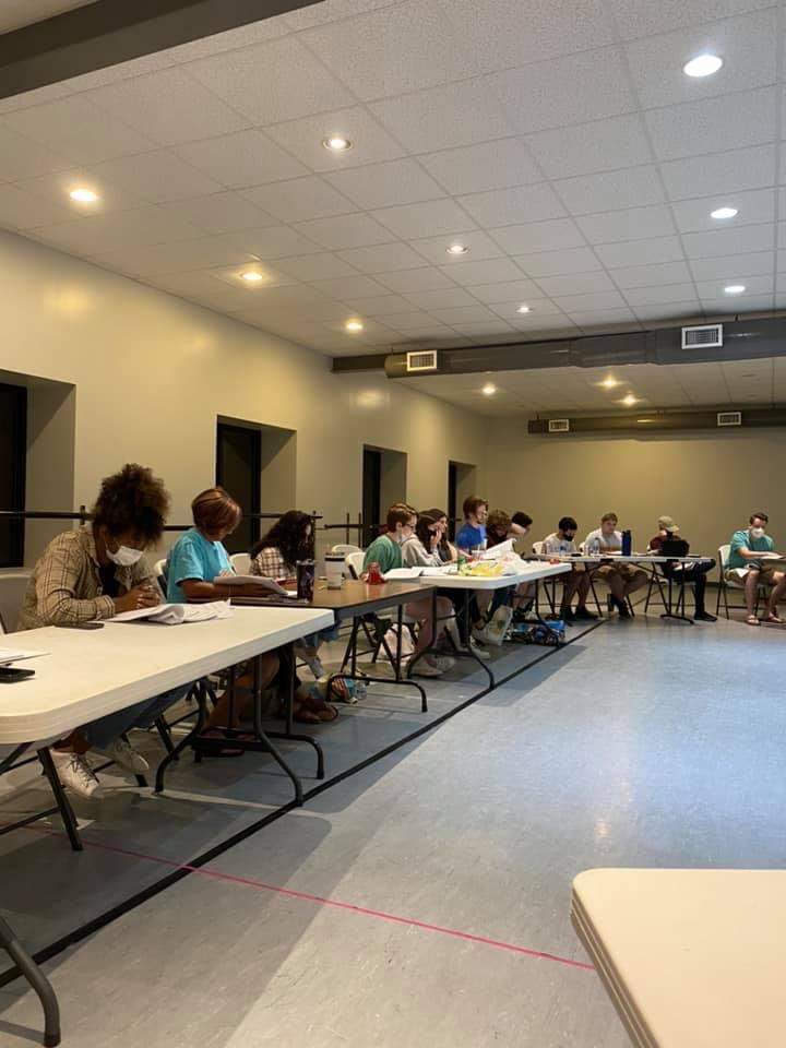 Young Frankenstein presented by The Augusta Players. First Read through. Members of the Ensemble
Photo by Jeff Pullium (The Hermit)