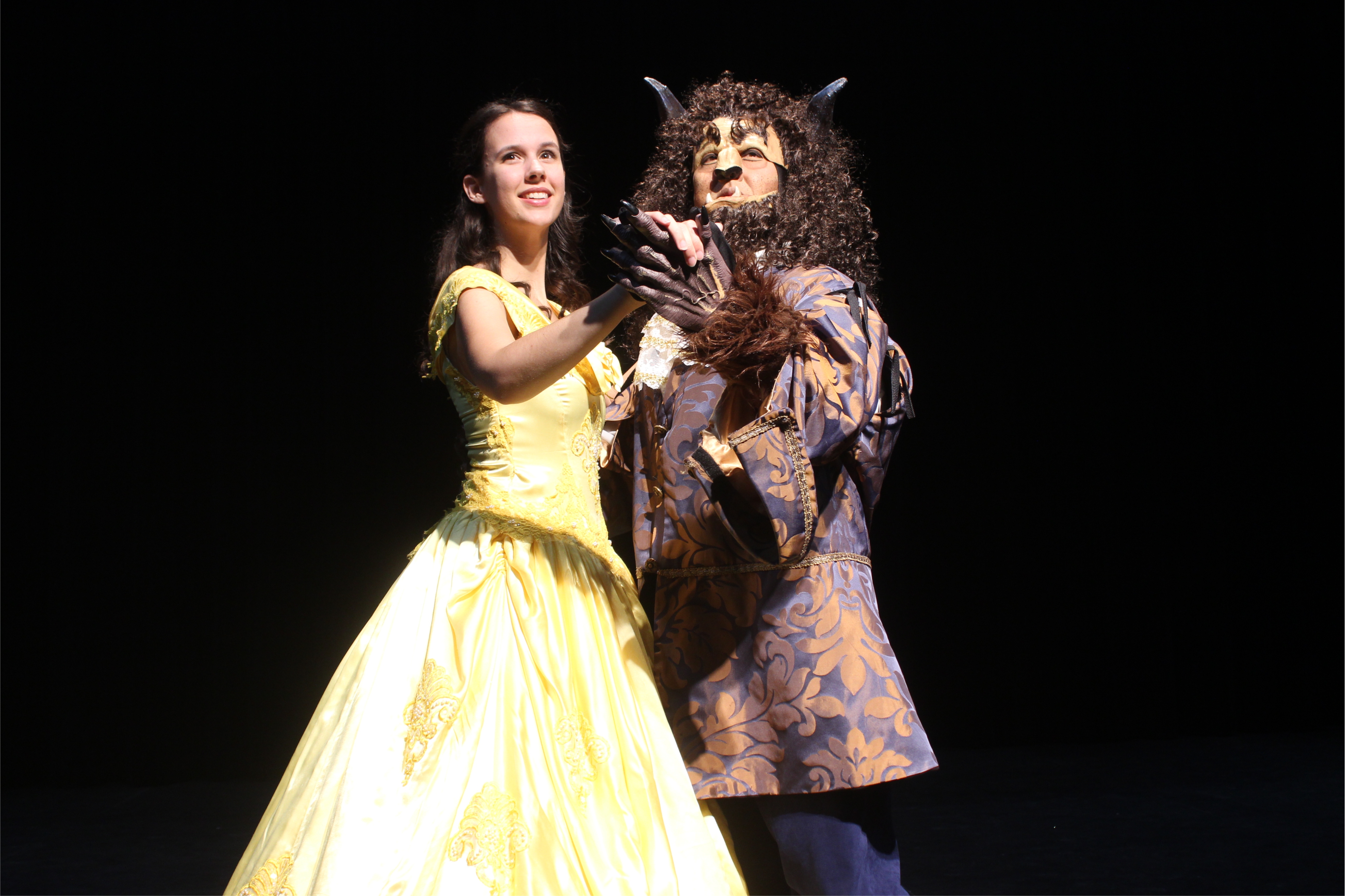 Belle and The Beast have their dance to the title song of the show.