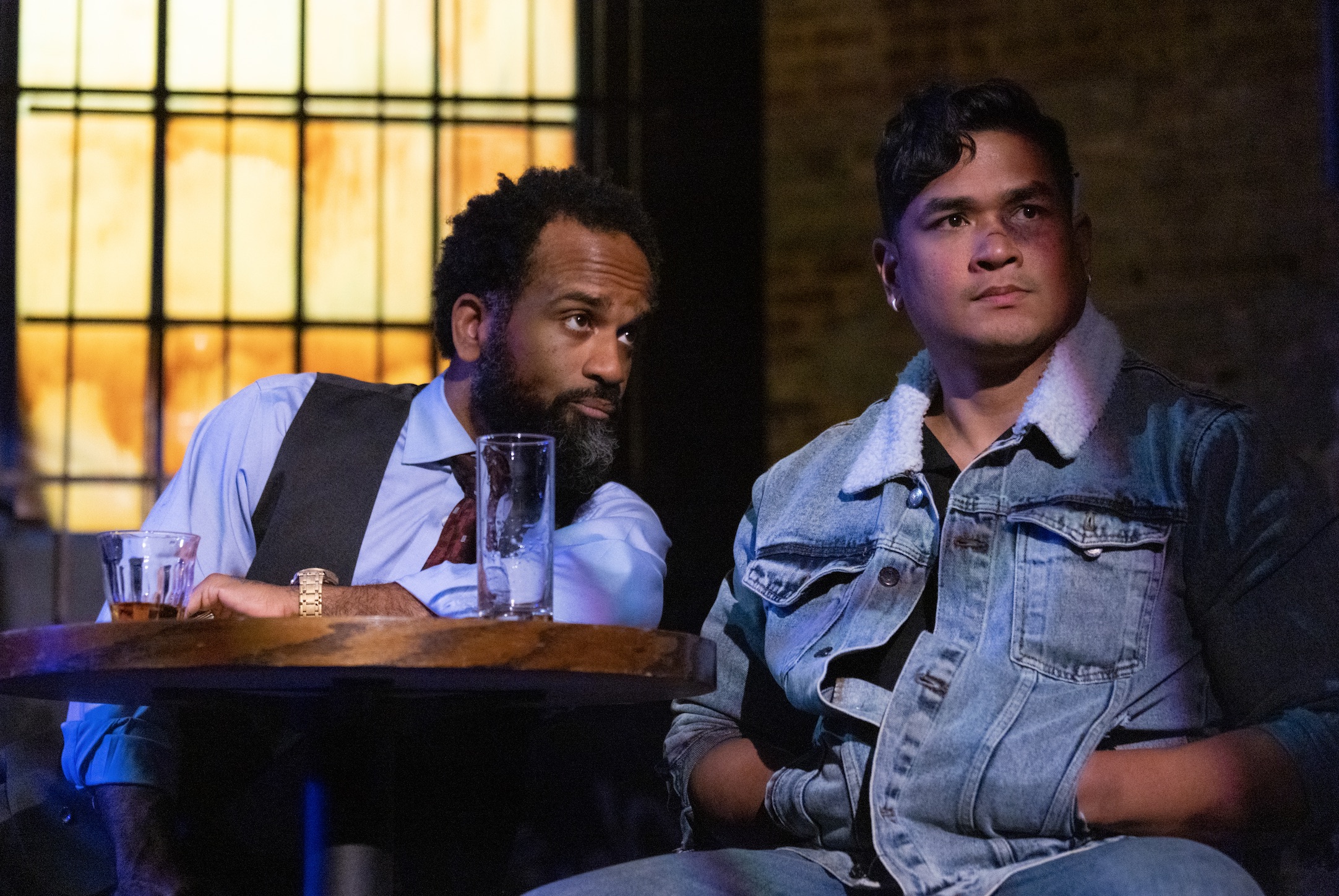 The Wolf at the End of the Block. Theatrical Outfit. March 30
–April 24, 2022. Pictured:
Anthony S. Goolsby & Matt Mercurio
.Photo Credit: Casey G Ford Photography. #toWOL