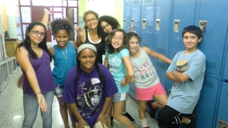 Some of the cast in the halls.