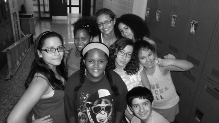 Some of the cast in the halls.