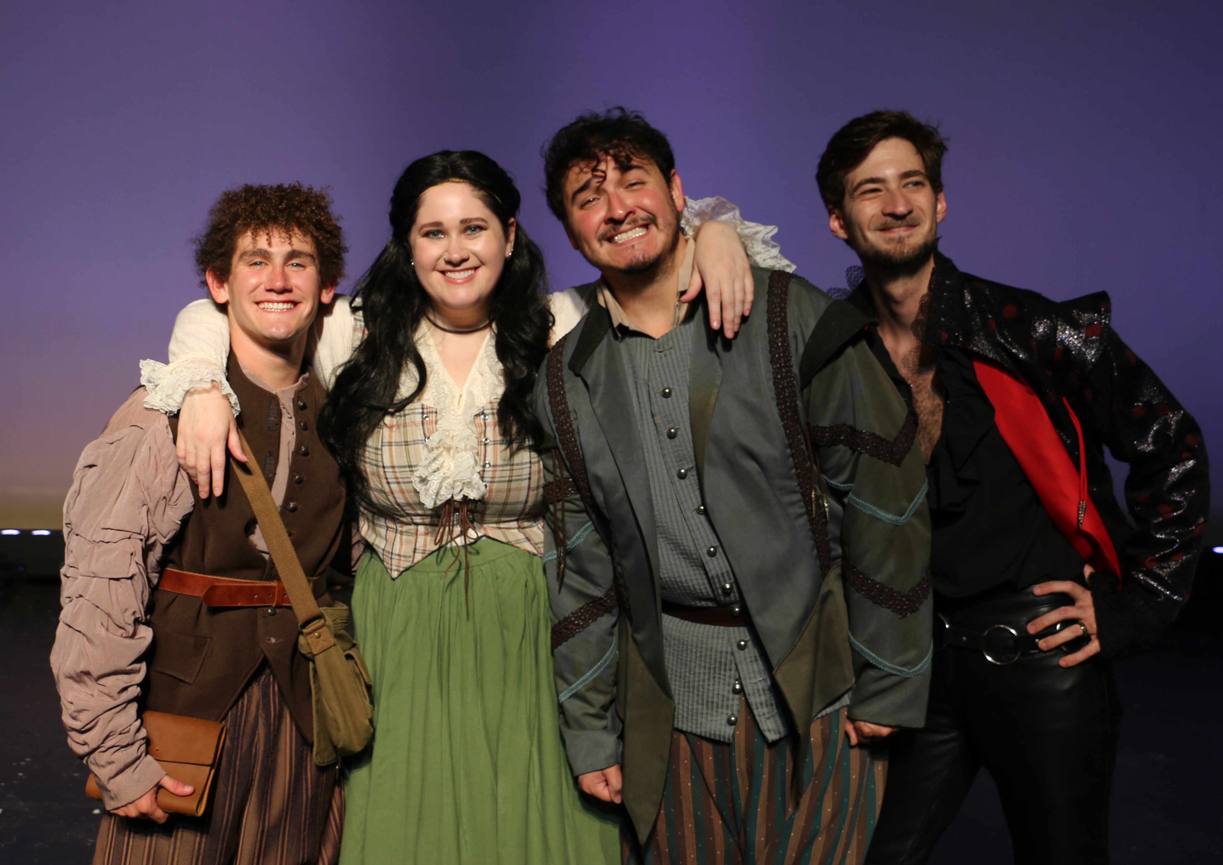 Nigel Bottom (Dylan Saavedra), Bea (Katie Voorhees), Nick Bottom (Alexander Zickafoose), and Shakespeare (Dylan Lack)