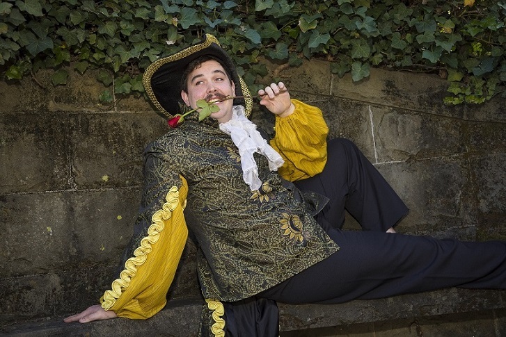 Braedyn Youngberg (pictured) portrays the comical Don Armado in Marin Shakespeare Company's outdoor production of 