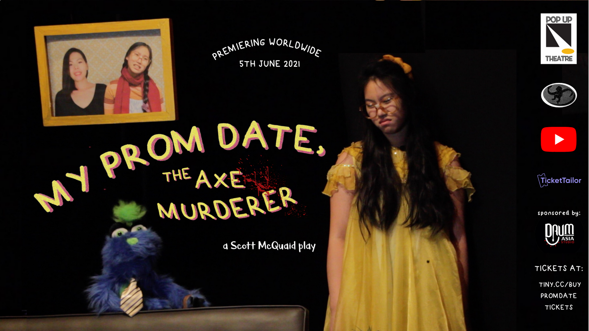 Edgar as himself, & Alexandria as 'Nancy', in 'My Prom Date, The Axe Murderer'.