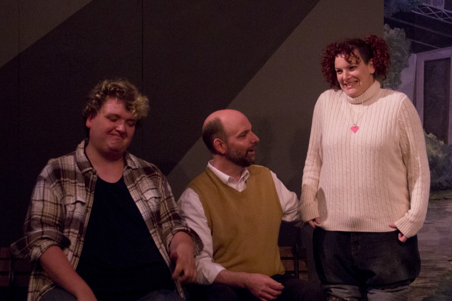From the left: Adam Cormier as Tom, Steven Siemiatkoski as Greg and Jill Luberto as Sylvia.