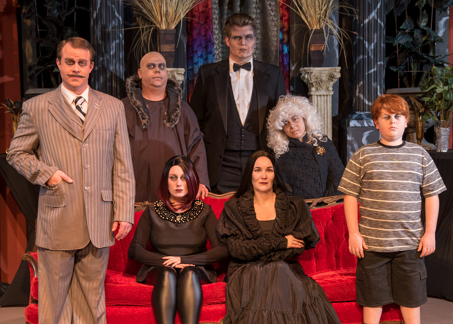 The Addams brood poses for a family portrait in the hilarious hit musical 