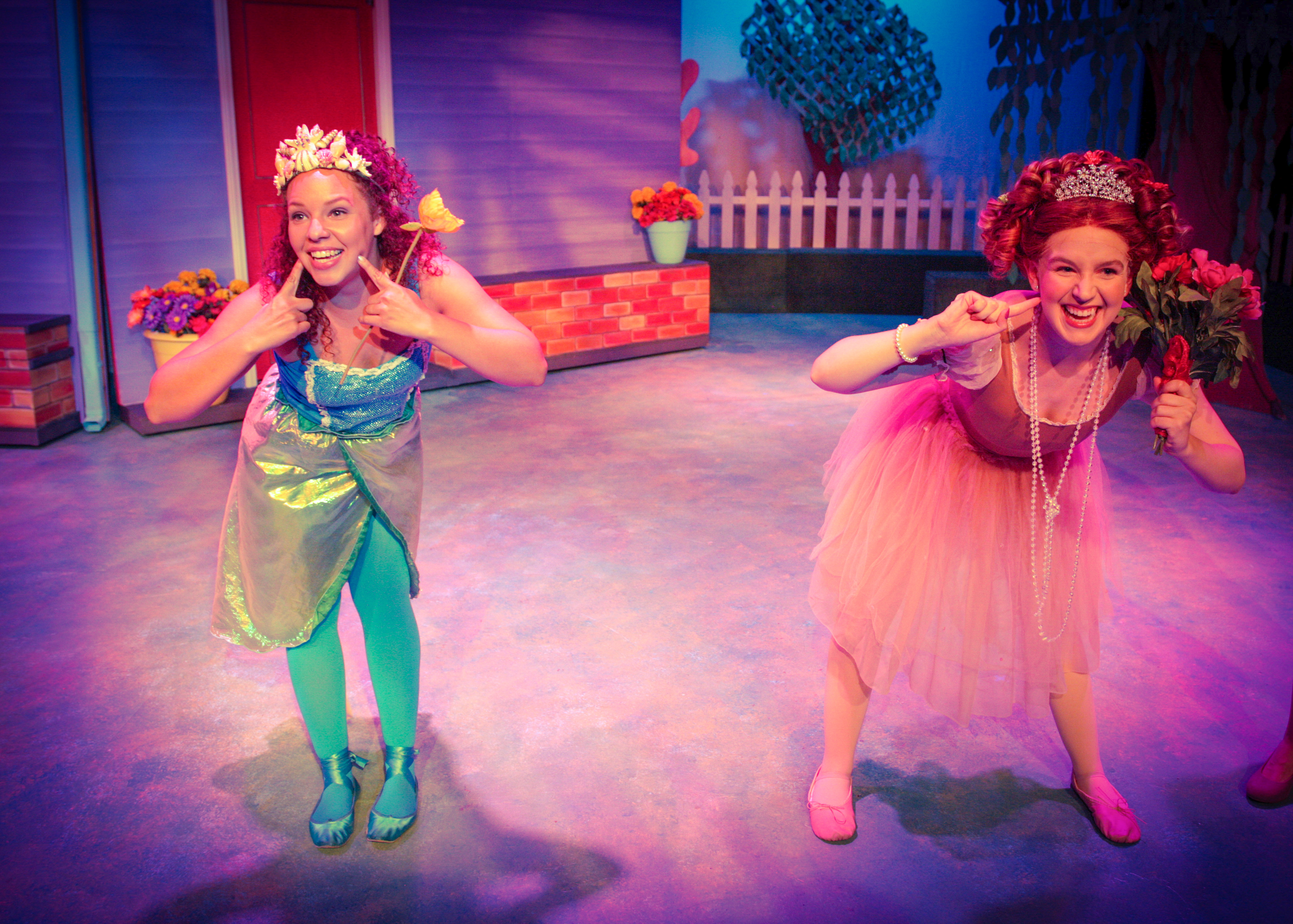 Liz B. Williams as Bree and Angela Griswold as Nancy in Chance Theater's TYA production of 