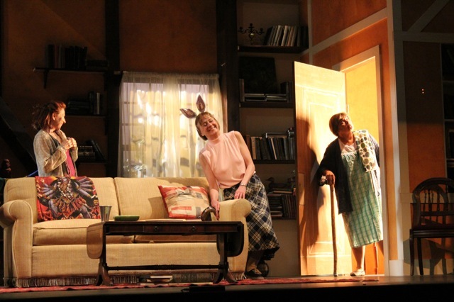 Anne O'Sullivan, Susan Pellegrino, and Lynda Gravatt in The Hummingbird's Tour at Bucks County Playhouse, June 2014. 