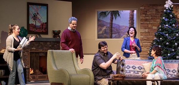 The Wyeth family in Other Desert Cities (l to r): Brooke (Brooke Casanova), Lyman (Jim Cannizzaro), Tripp (Mark Proles), Polly (Cindi Belle), and Silda (Barbara Schapiro) 