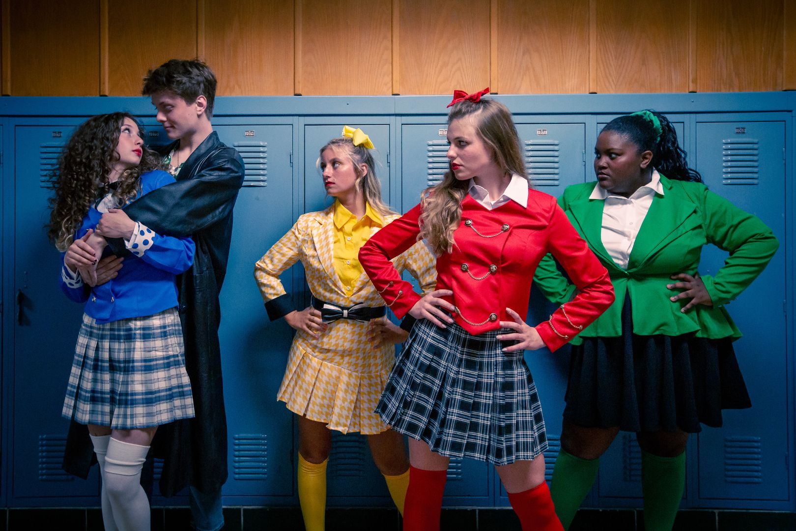 The cast of HEATHERS THE MUSICAL at Des Moines Young Artists' Theatre, performing July 22-31. Photo credit: Dylan Heuer.