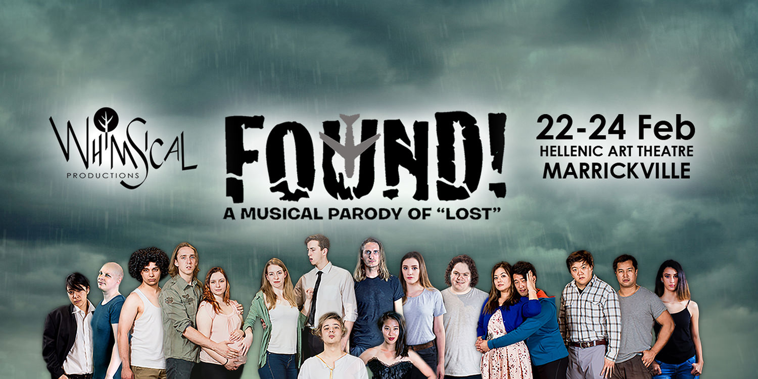 Full cast of the Sydney premiere of Found! A Musical parody of Lost.