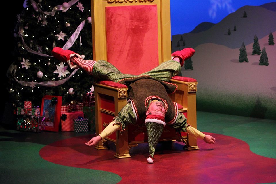 Tim Lile as 'Crumpet' in The Santaland Diaries. - The Human Race Theatre Company