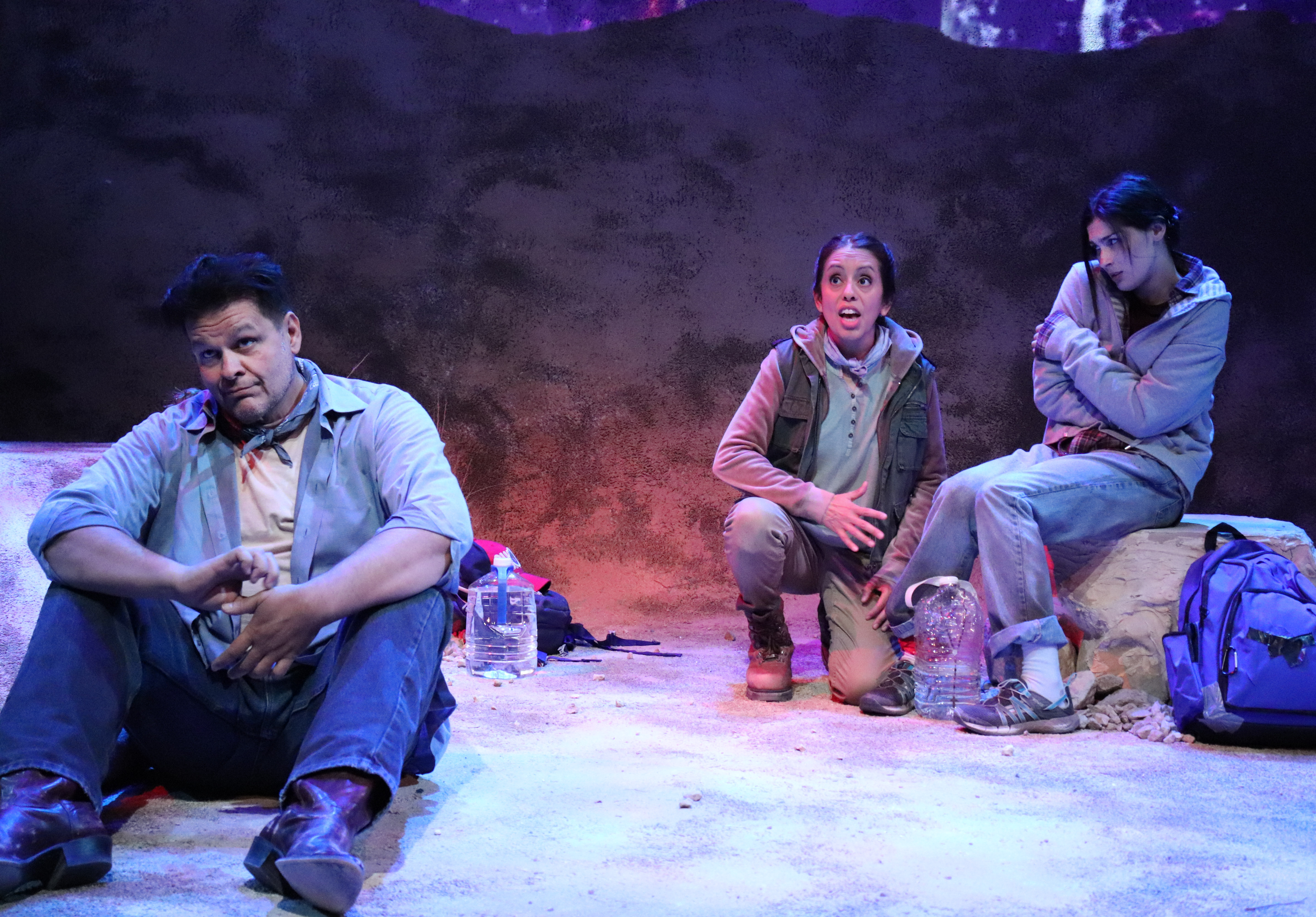 Leandro Cano, Diana DeLaCruz, Natalie Llerena in a scene from NOWHERE ON THE BORDER. Photo by Brian M. Cole.