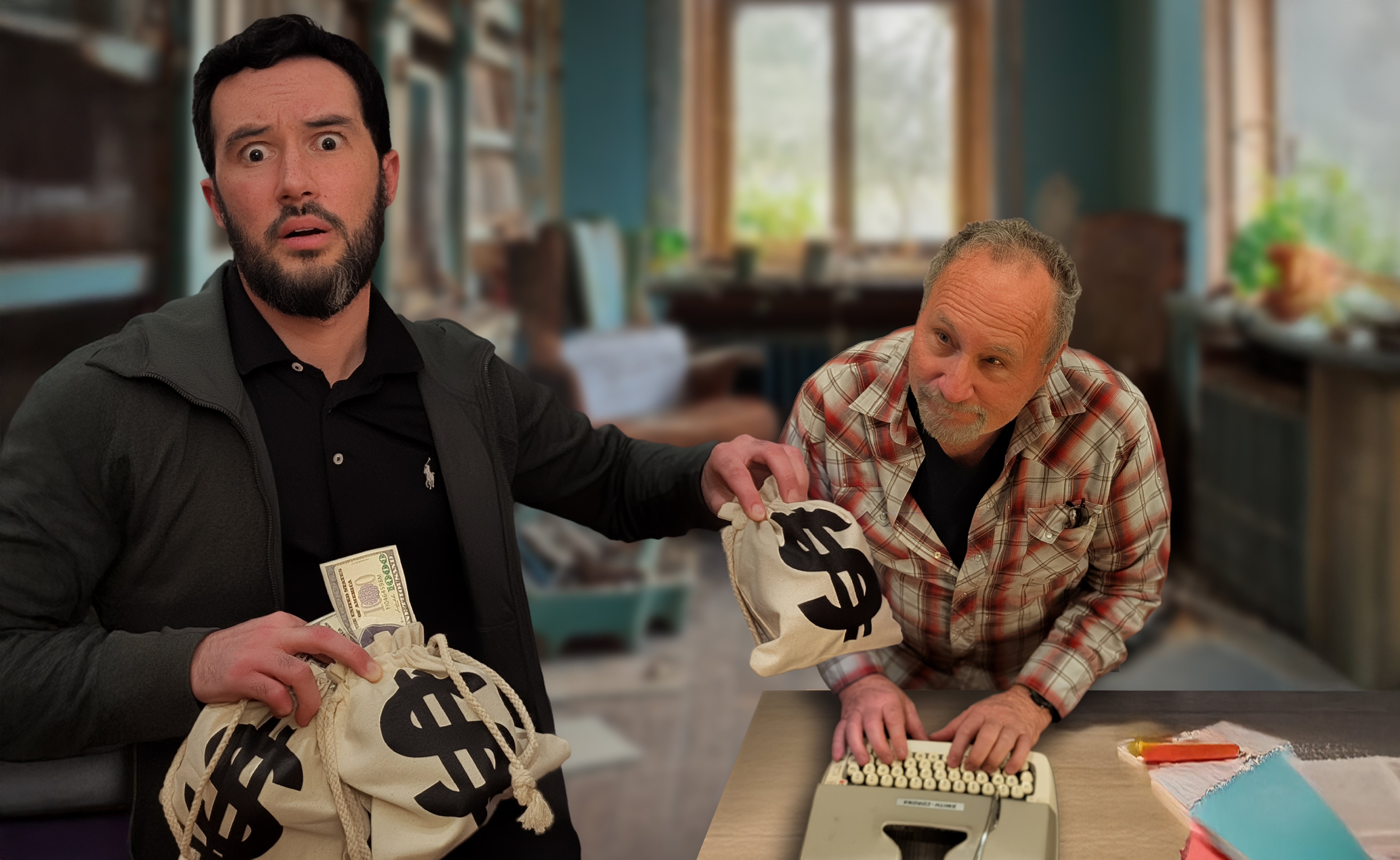 Andrew Blandina and Michael Collins in Braddon Mendelson''s Passing Wind.