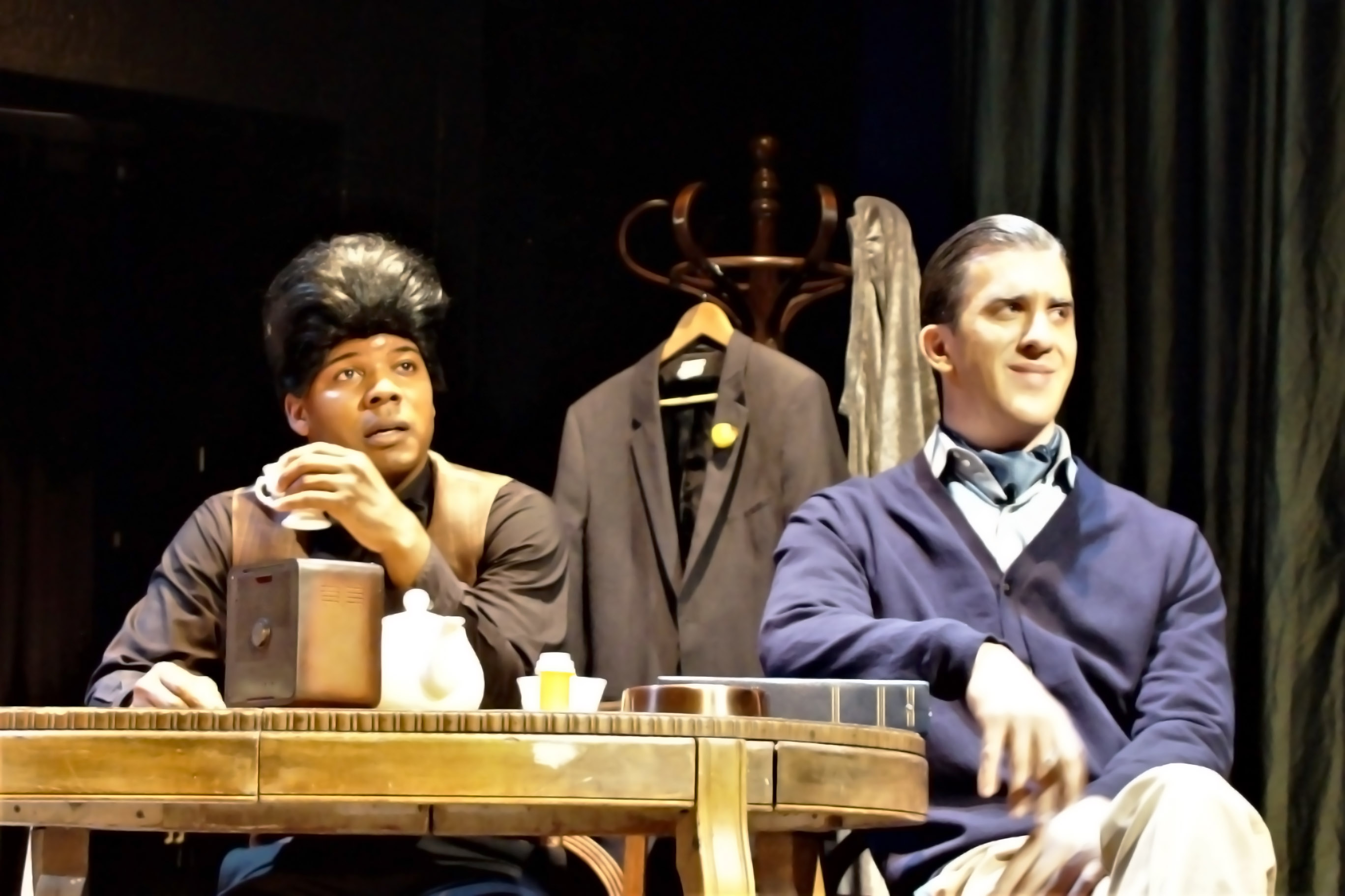 Dedrick Weathersby as James Brown and Kyle Goldman as Ben Bart 