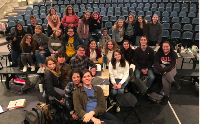 The cast of the Santa Ynez High School THeatre Group's production of Bwertolt Brecht's Fear and Misery of the Third Reich