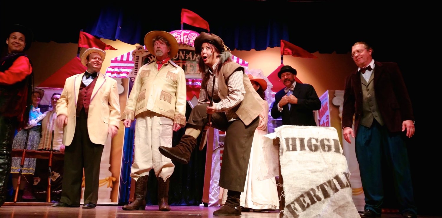 Jordana Forrest as Annie Oakley and James Skiba as Frank Butler in the Curtain Call Playhouse production of Annie Get Your Gun. http://www.geoffreybshort.com/events.html 6