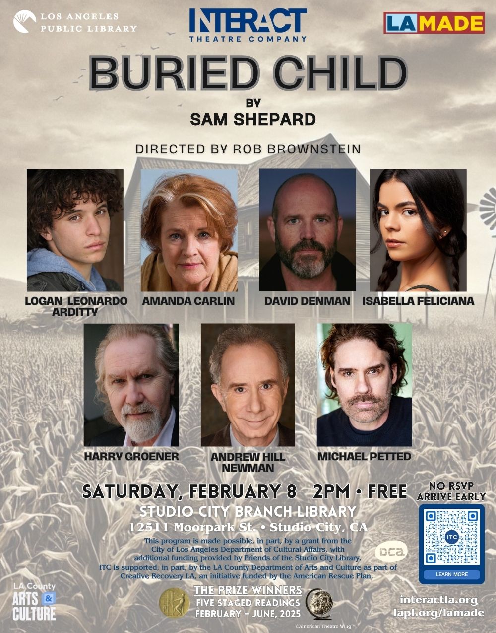 BUREID CHILD by Sam Shepard Directed by Rob Brownstein FEATURING ? Logan Leonardo Arditty ? Amanda Carlin ? David Denman ? Isabella Feliciana ? Harry Groener ? Andrew Hill Newman ? Michael BUREID CHILD by Sam Shepard Directed by Rob Brownstein FEATURING ? Logan Leonardo Arditty ? Amanda Carlin ? David Denman ? Isabella Feliciana ? Harry Groener ? Andrew Hill Newman ? Michael