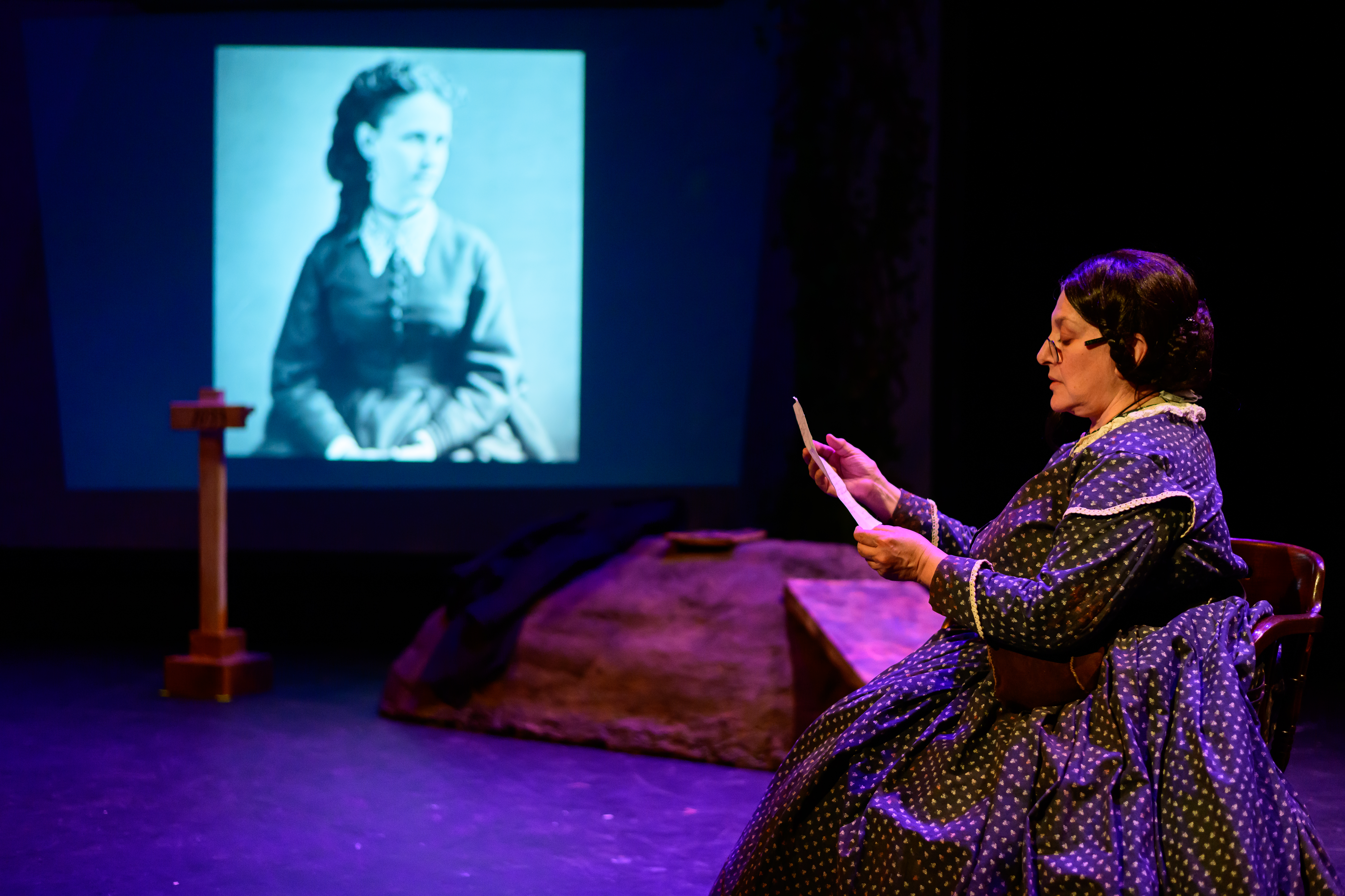 Kathleen McManus as Clara Barton (Photo credit: Jessica Fern Arts)