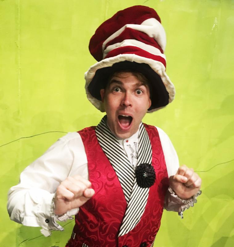 Chris Tiernan as the Cat in the Hat in the Morgan-Wixson's production of 